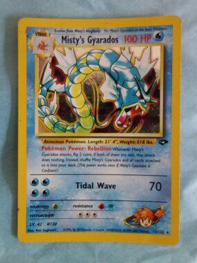 POKEMAN Card Holo Misty’s Gyarados Gym Challenge 13/132 – Rare!